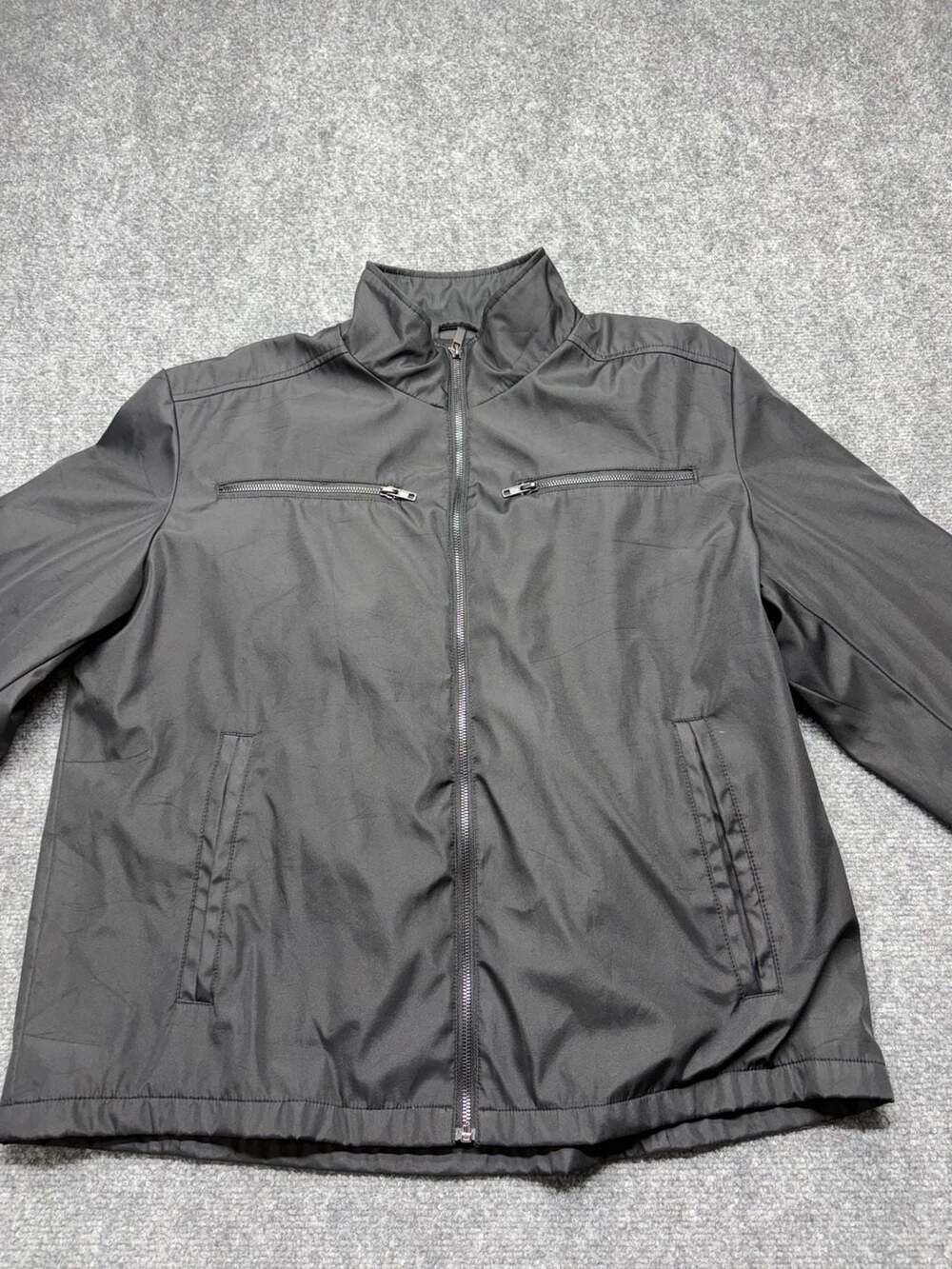 M. Julian Jacket Mens XL Bomber Zip up Black Y2K pockets Long Sleeve Spring/Fall